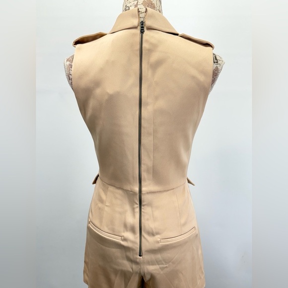ALICE & OLIVIA Beige PHILLIS sleeveless romper size 4